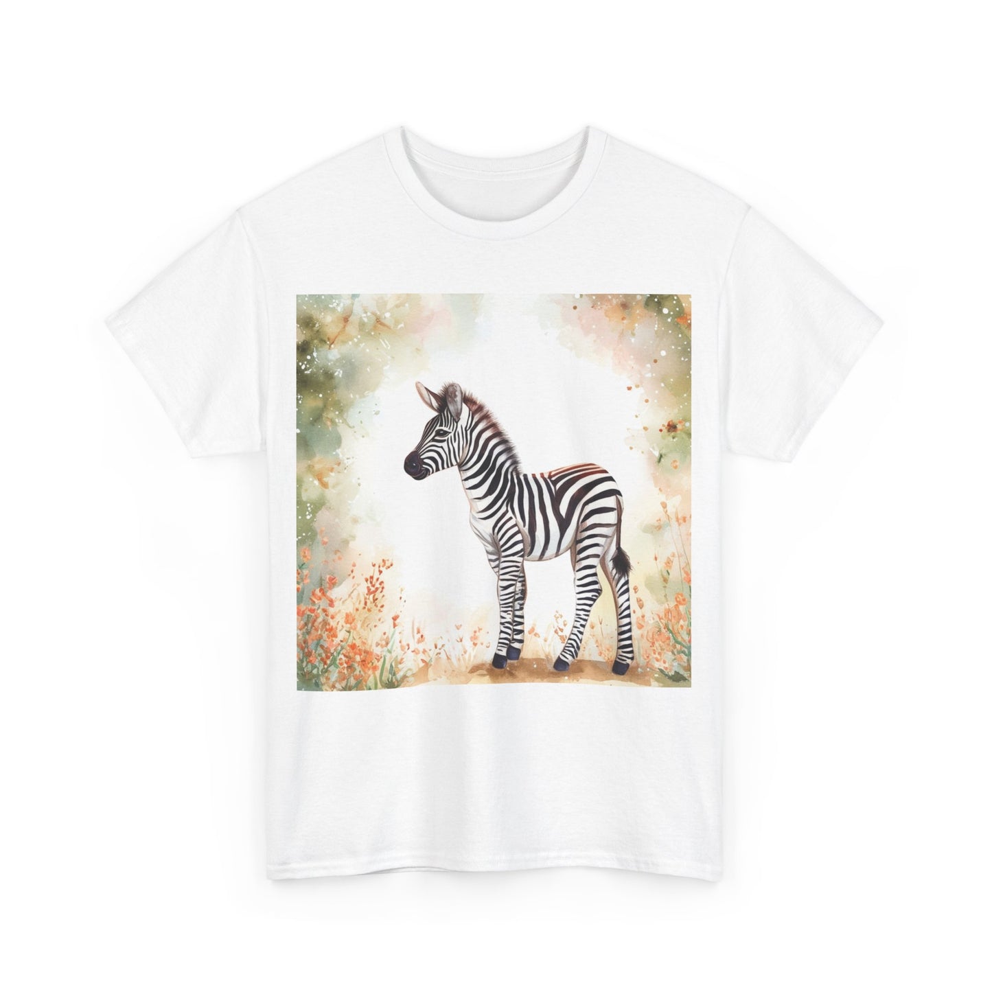 Playful Zebra Unisex Heavy Cotton Tee