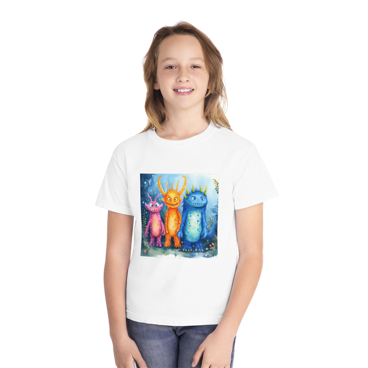 Cute Funny Monsters Youth Midweight Tee