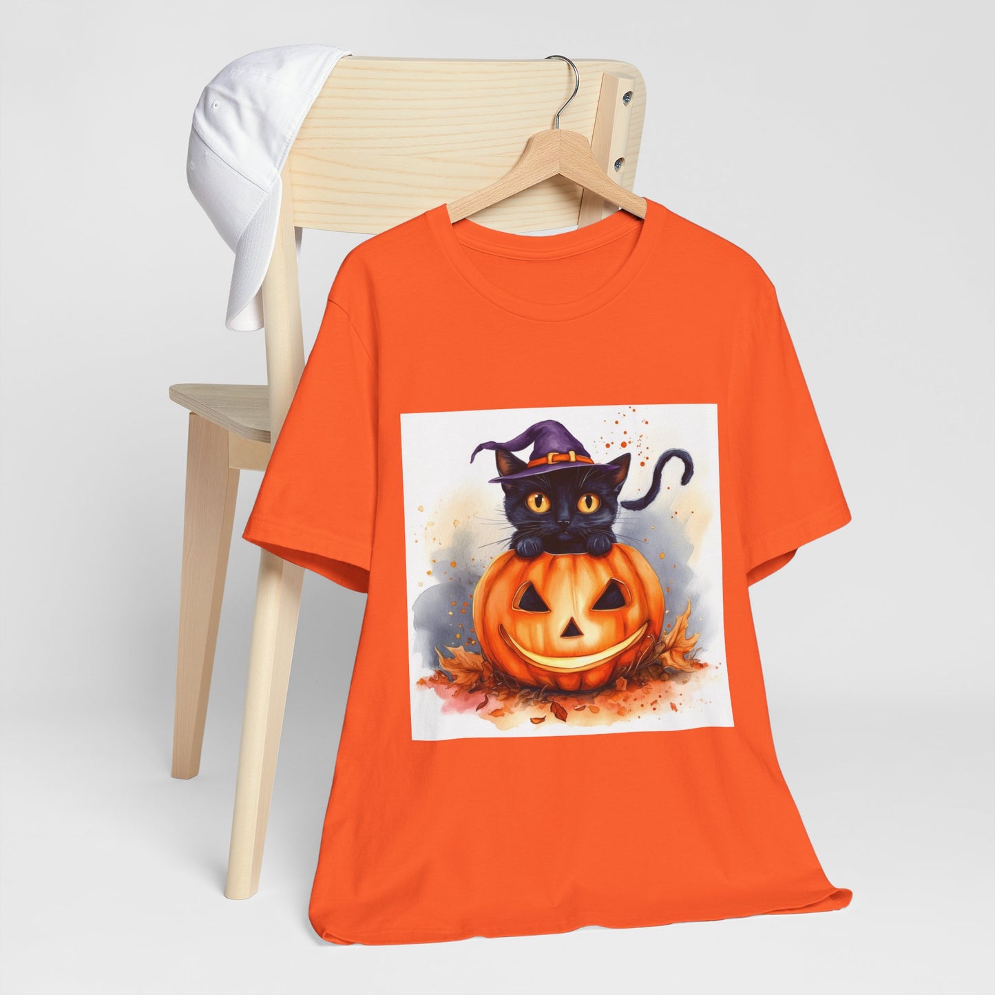 Halloween Cat Unisex Jersey Short Sleeve Tee