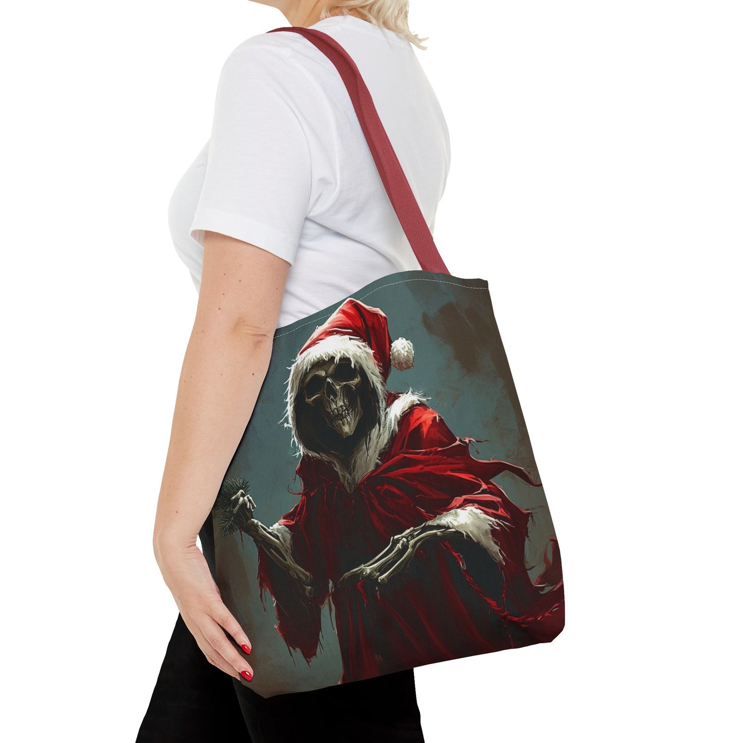 Santa Grim Reaper Tote Bag (AOP)