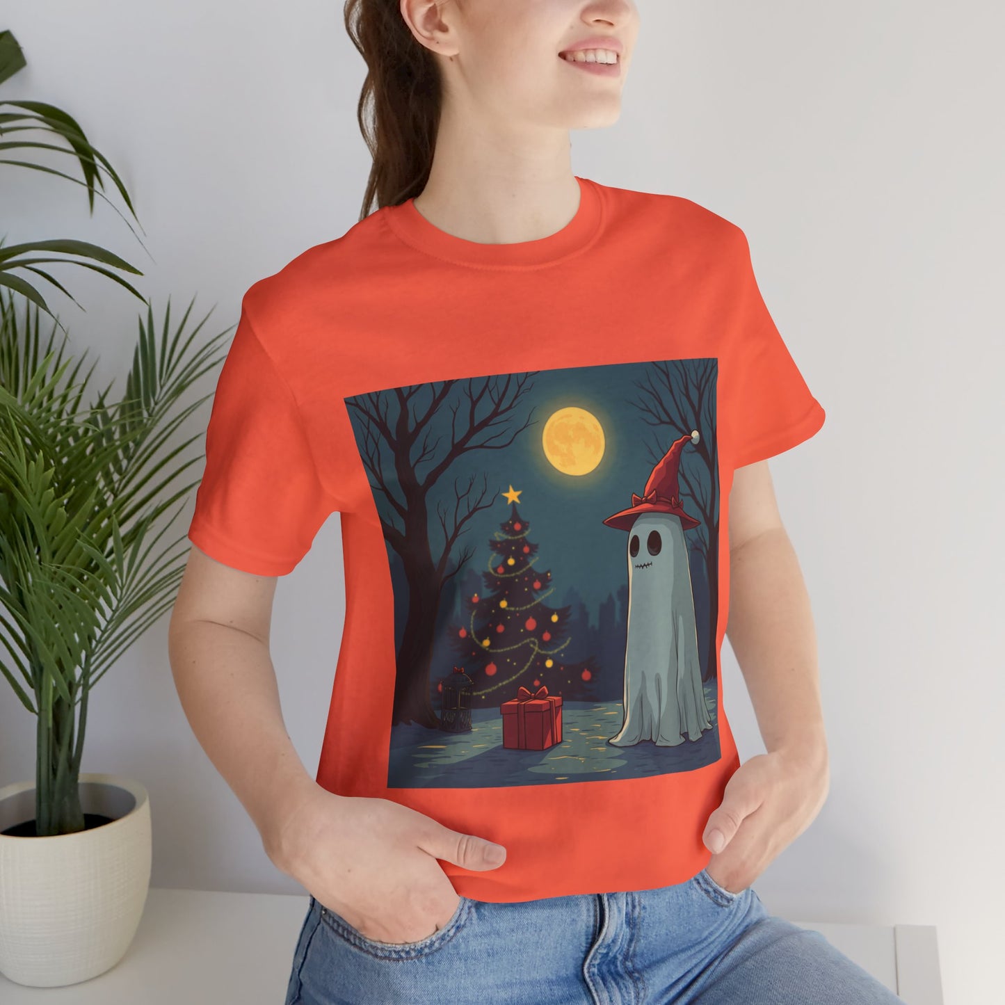 Comic Holiday Ghost Unisex Jersey Tee