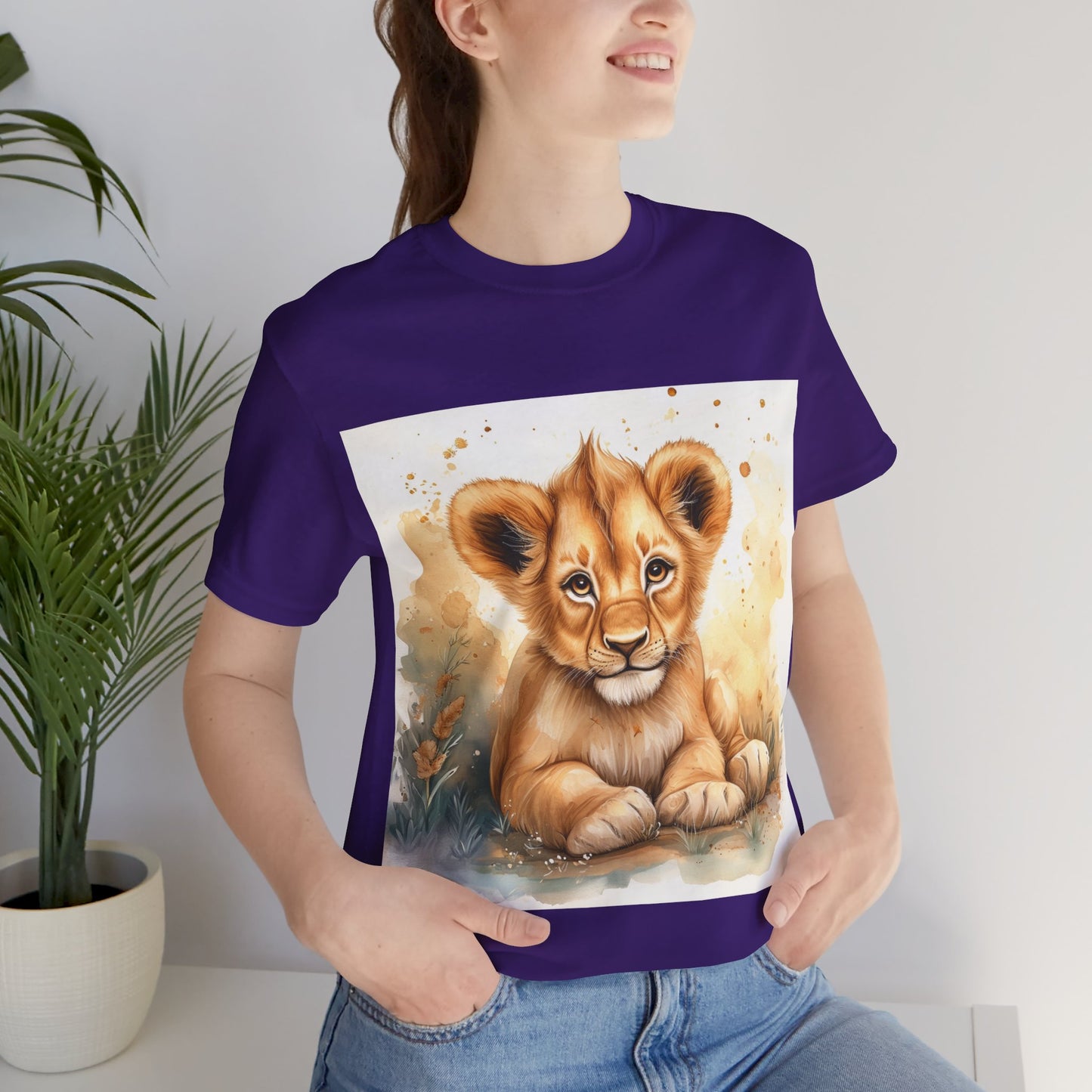 Cute Lion Cub Unisex Jersey Short Sleeve Tee