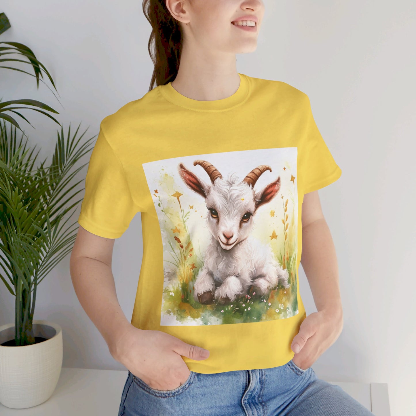 Cute Goat Unisex Jersey Short Sleeve Tee