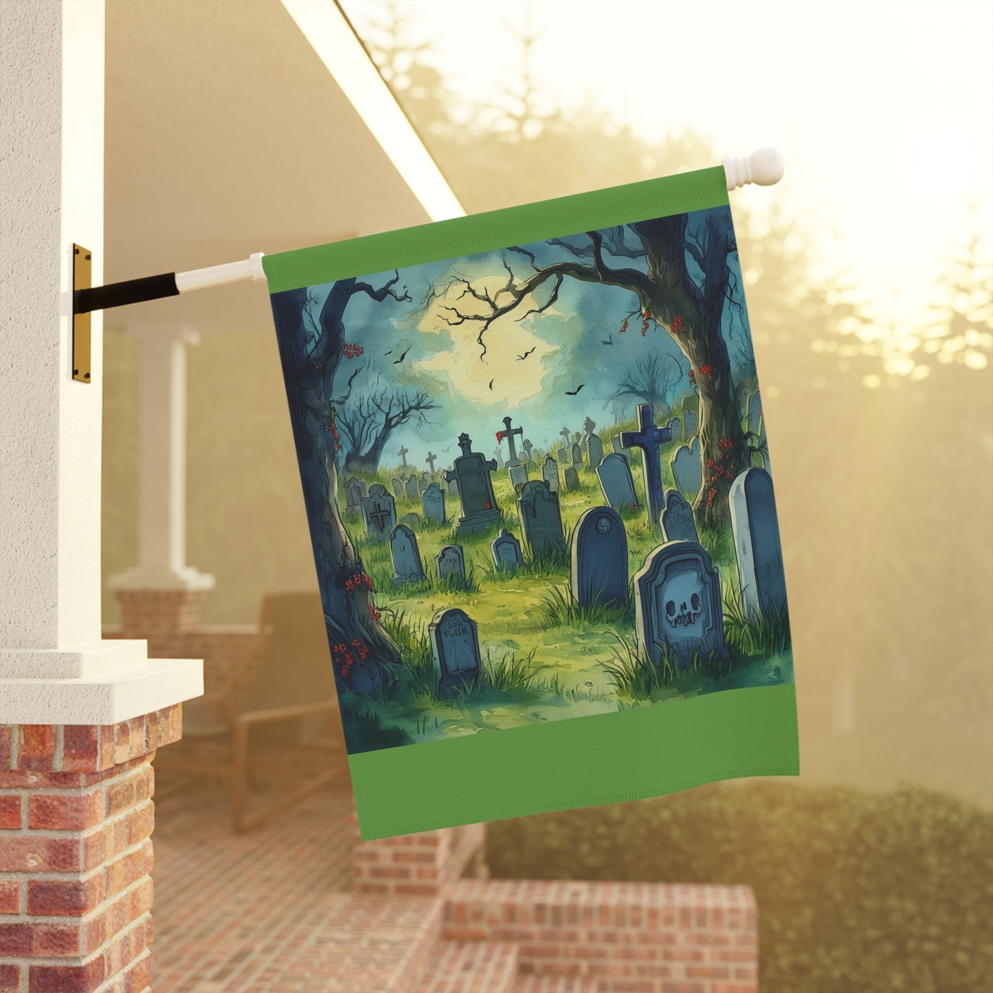 Comic Graveyard Garden & House Banner