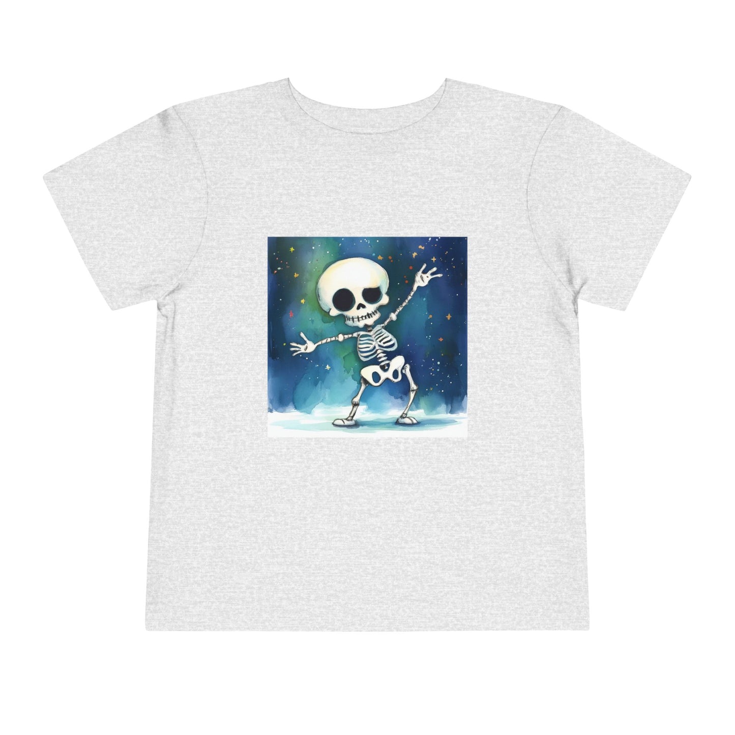 Cute Dancing Skeleton Toddler Short Sleeve Tee