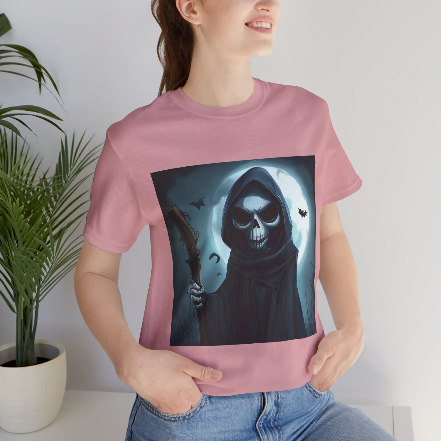 Spooky Grim Reaper Unisex Jersey Short Sleeve Tee