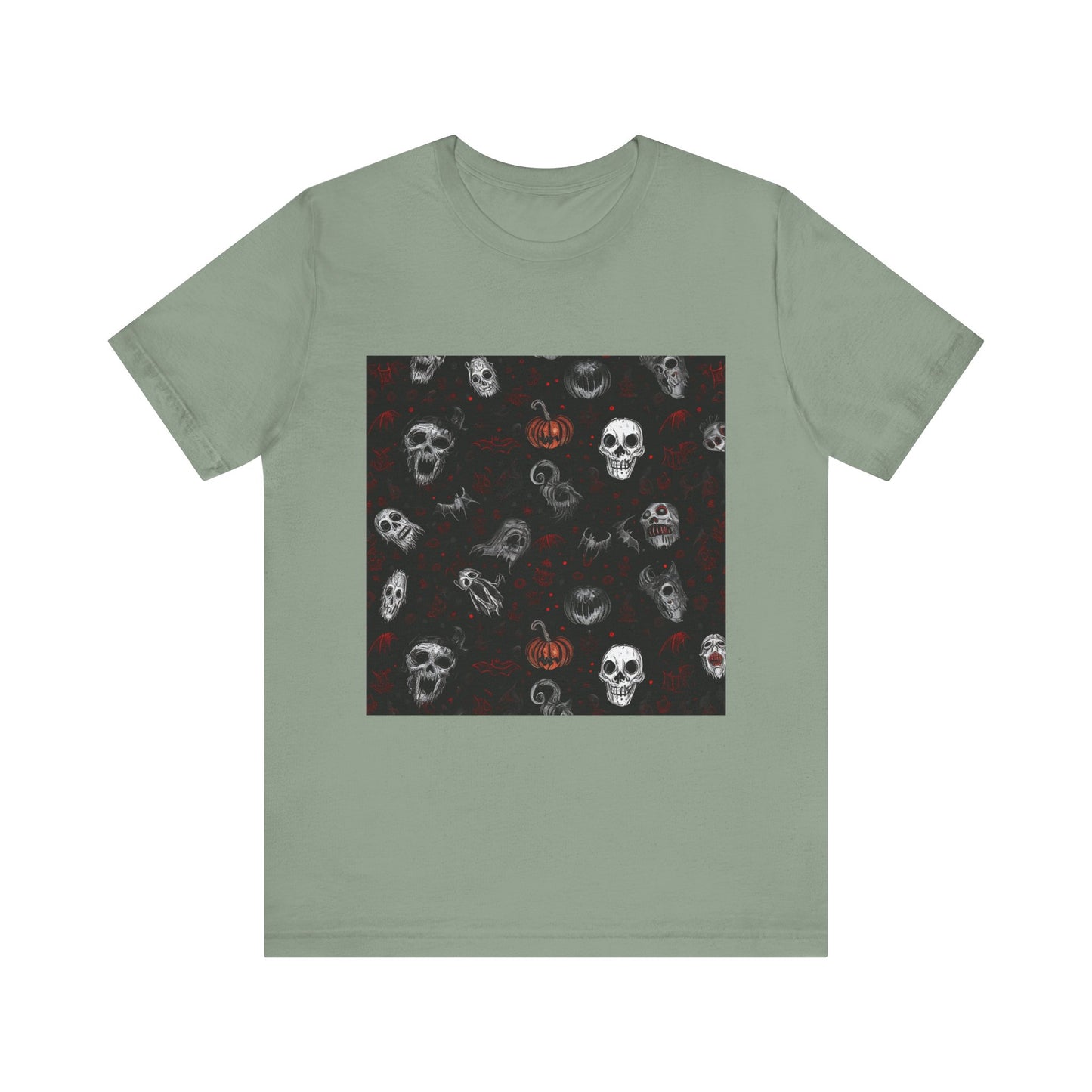 Scary Halloween Pattern Unisex Jersey Short Sleeve Tee