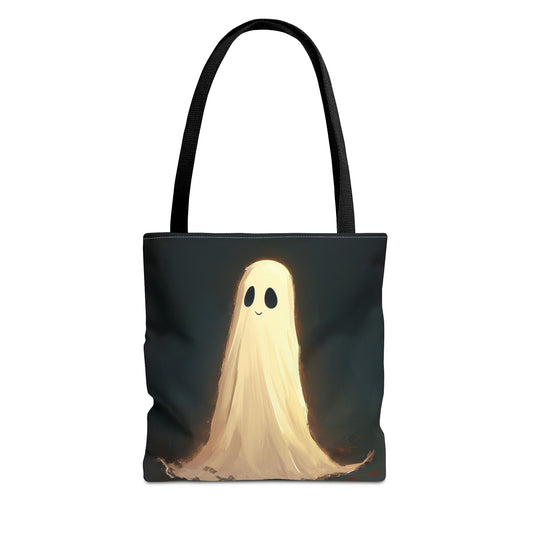 Happy Spooky Ghost Tote Bag (AOP)