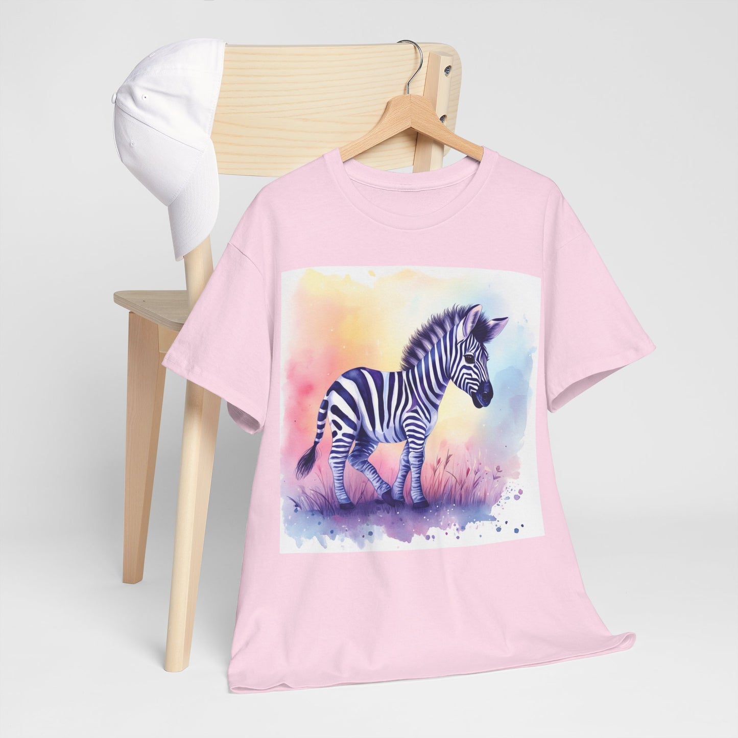 Lovable Baby Zebra Unisex Heavy Cotton Tee