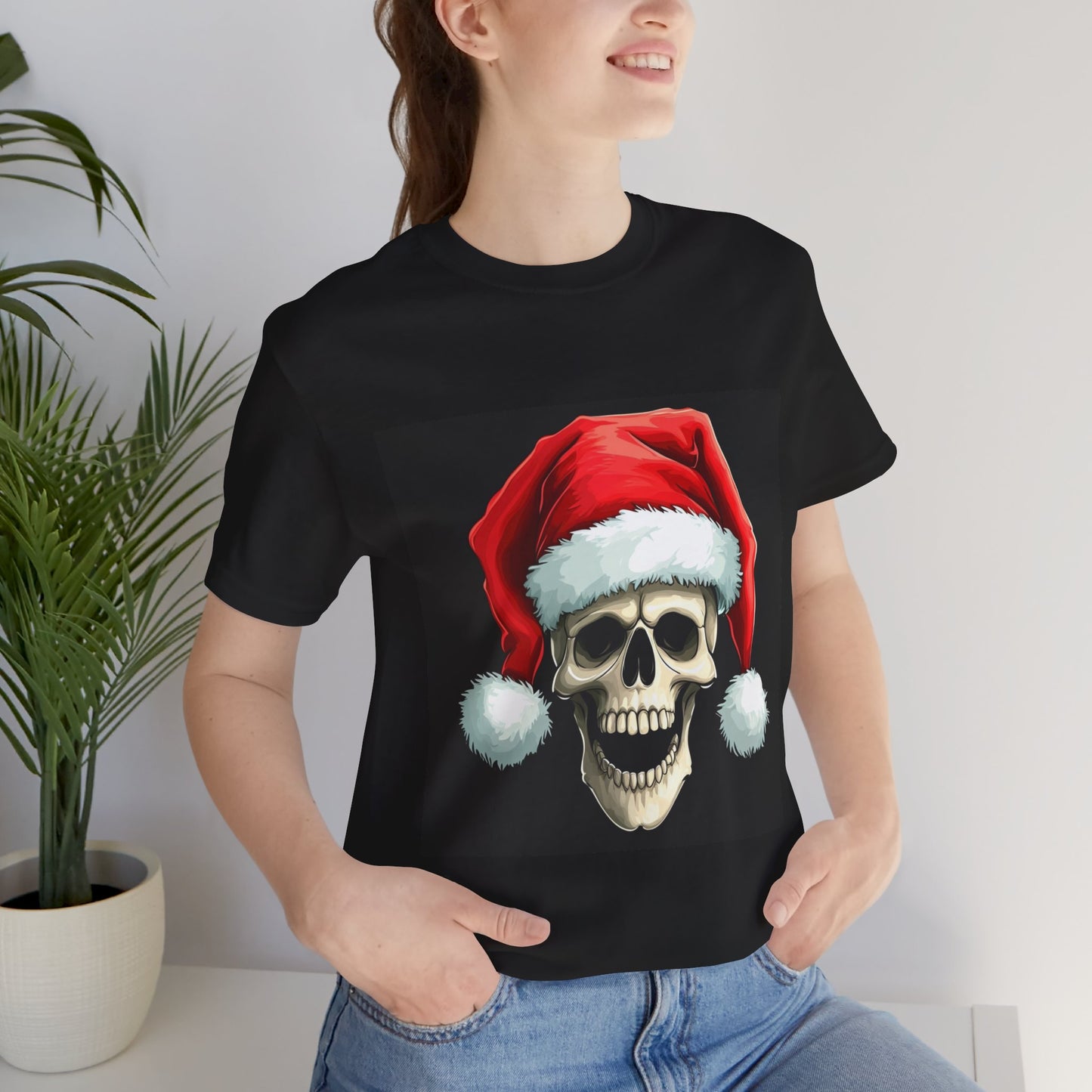 Dark Spooky Jester Skull Unisex Jersey Tee