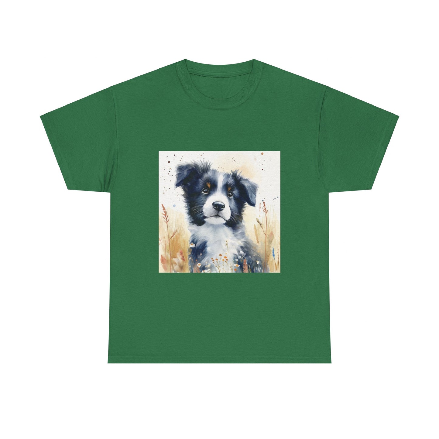 Border Collie Puppy Unisex Heavy Cotton Tee