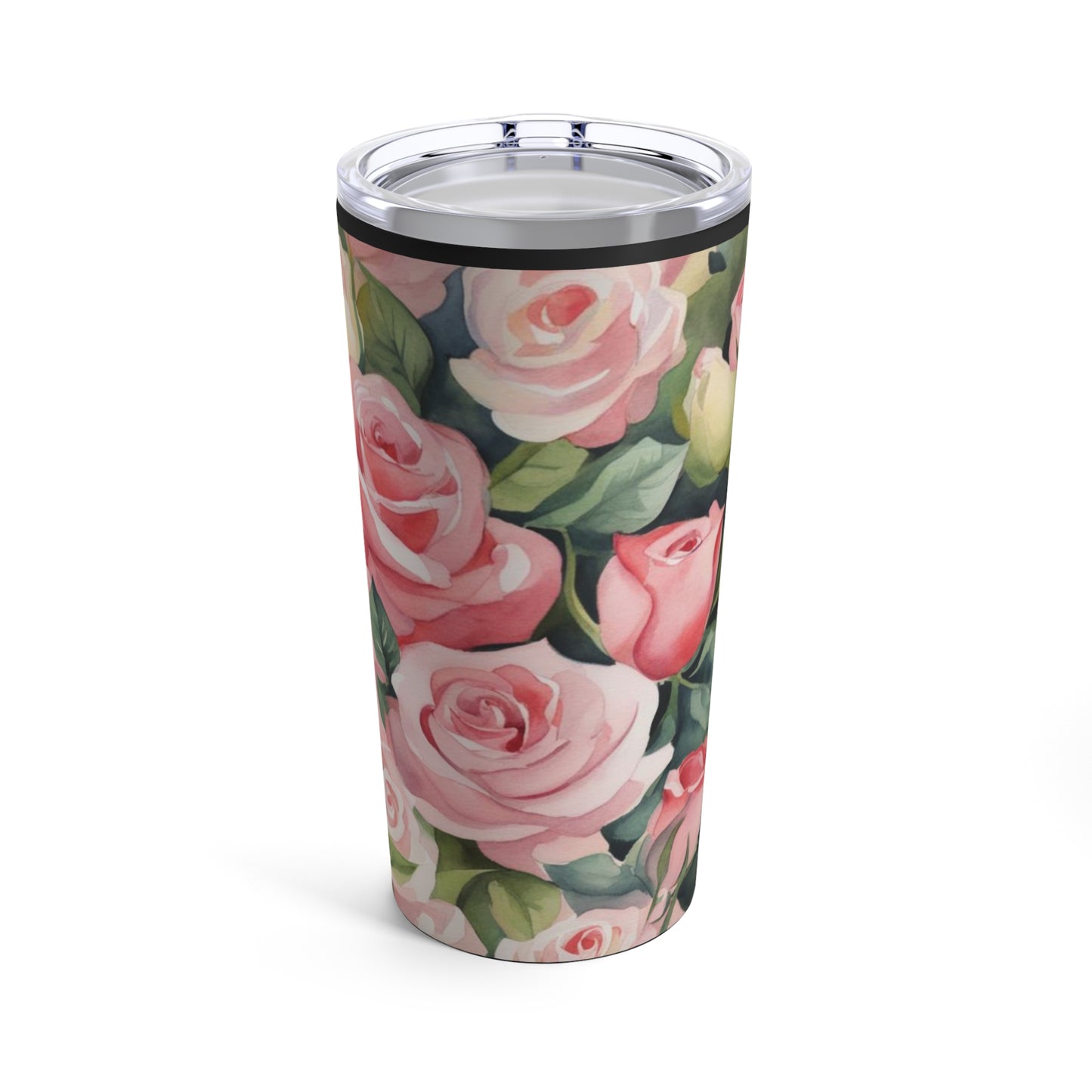 Elegant Pink Roses Tumbler 20oz