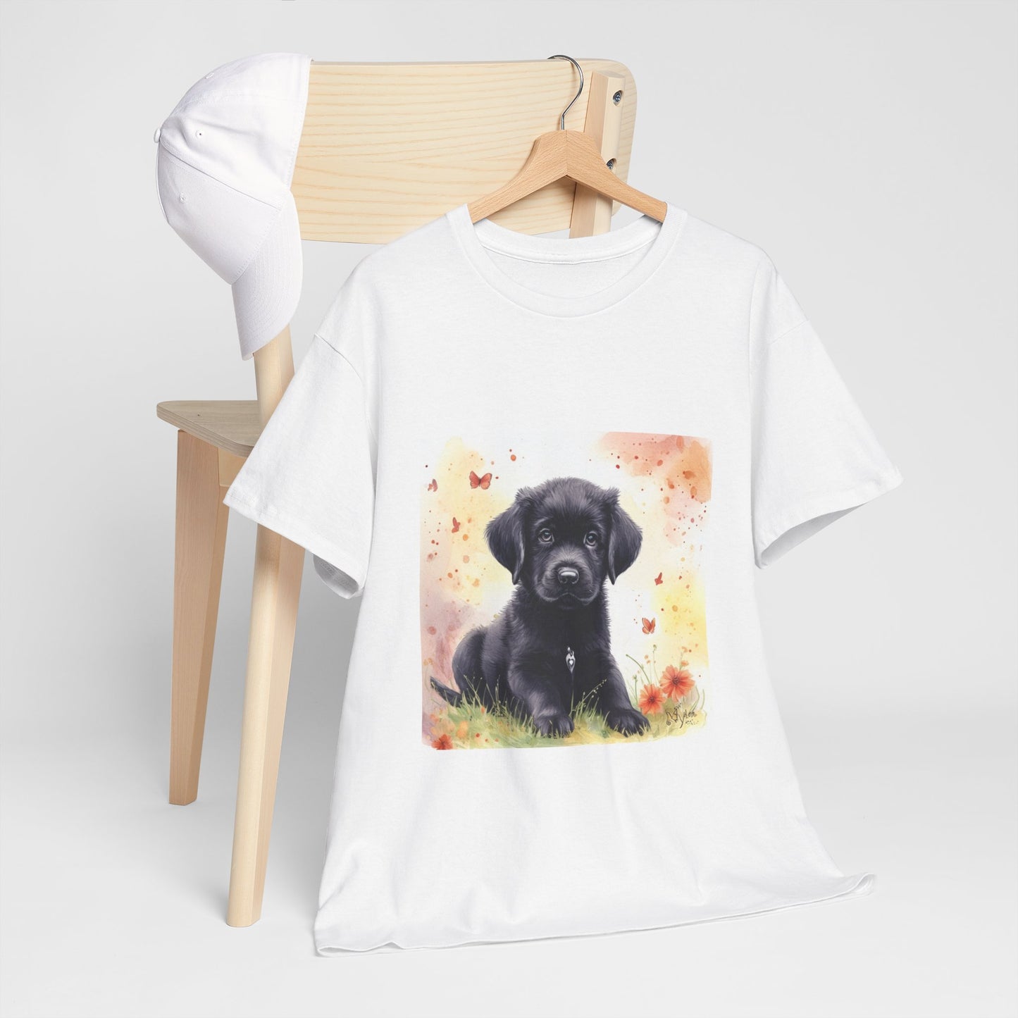 Black Lab Puppy Unisex Heavy Cotton Tee