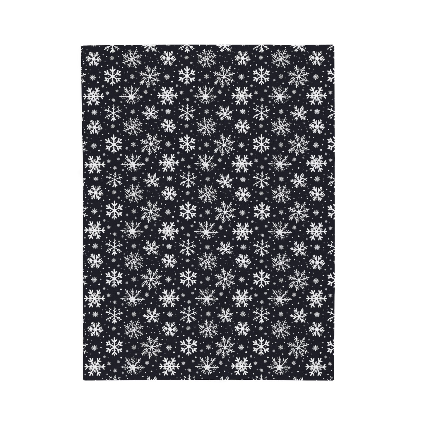 Midnight Snowflake Pattern Velveteen Plush Blanket