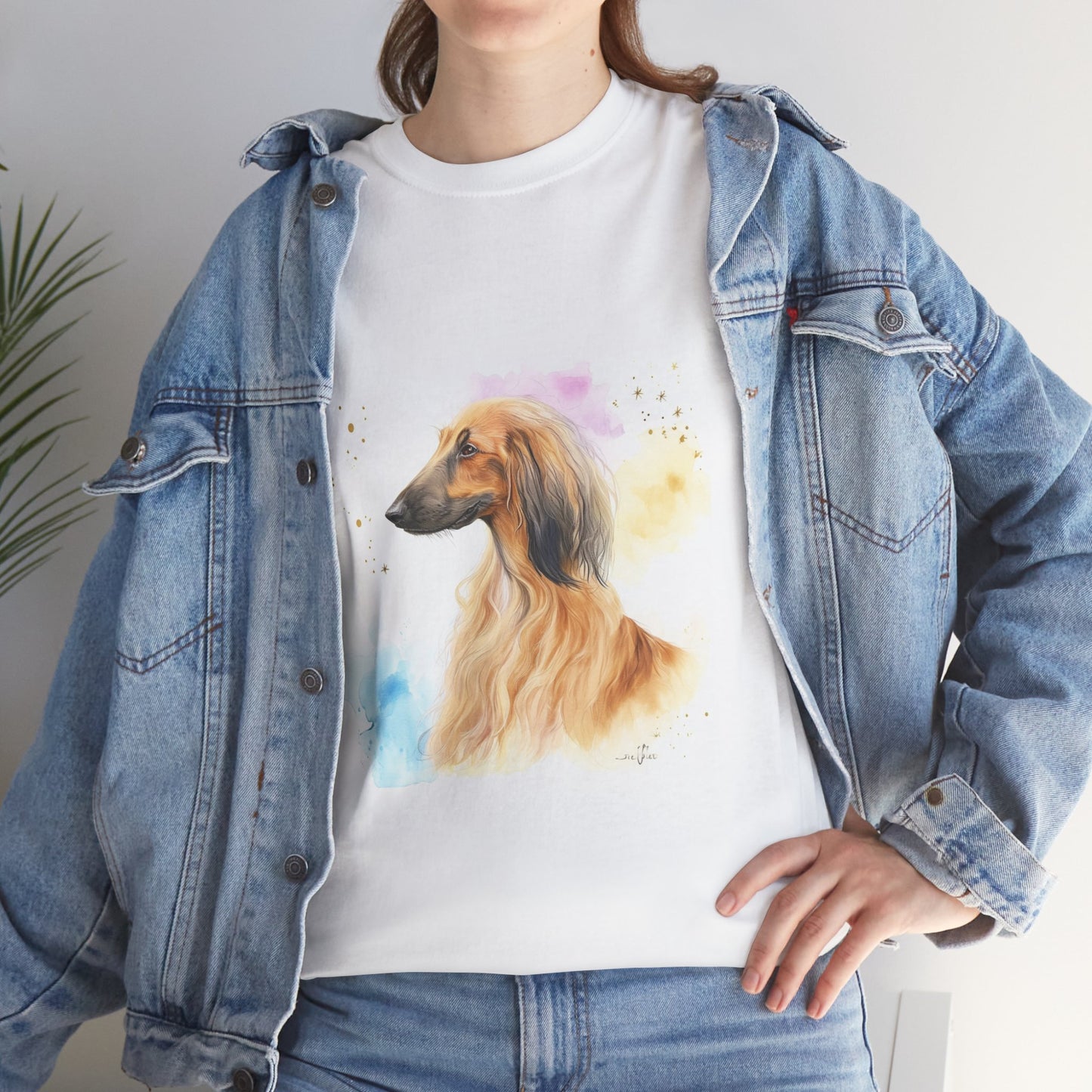 Afghan Hound Puppy Unisex Heavy Cotton Tee