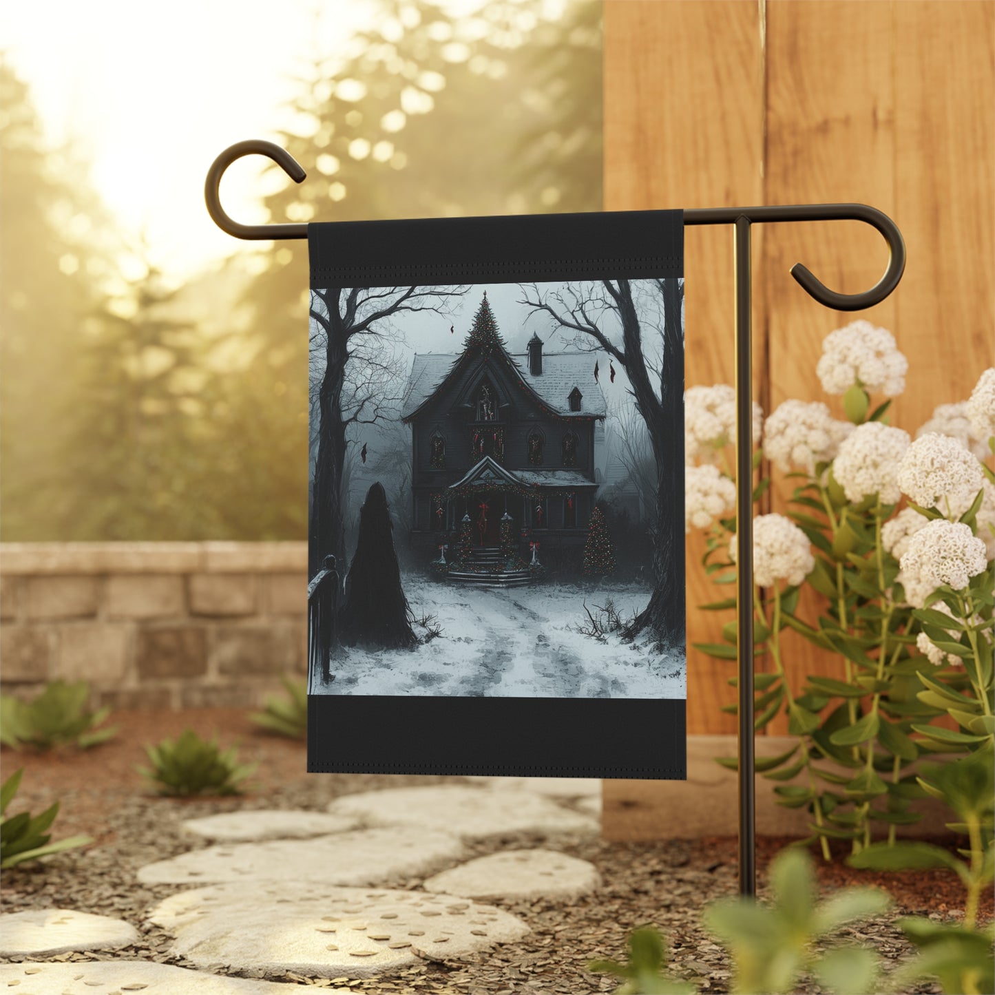 Snowy Desolation Garden & House Banner