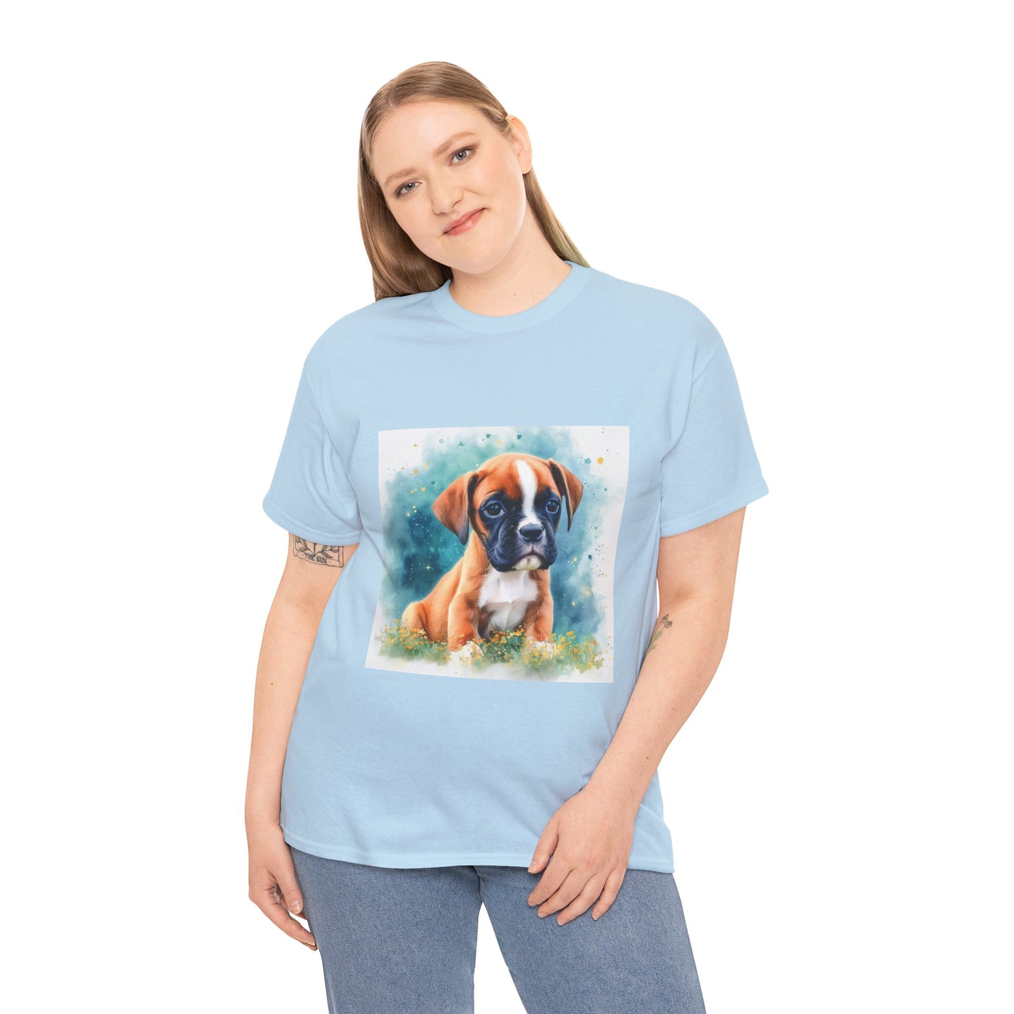 Boxer Puppy Unisex Heavy Cotton Tee