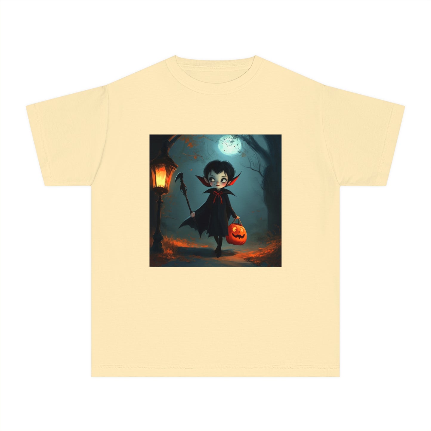 Cute Trick or Treating Vampire Youth Midweight Tee