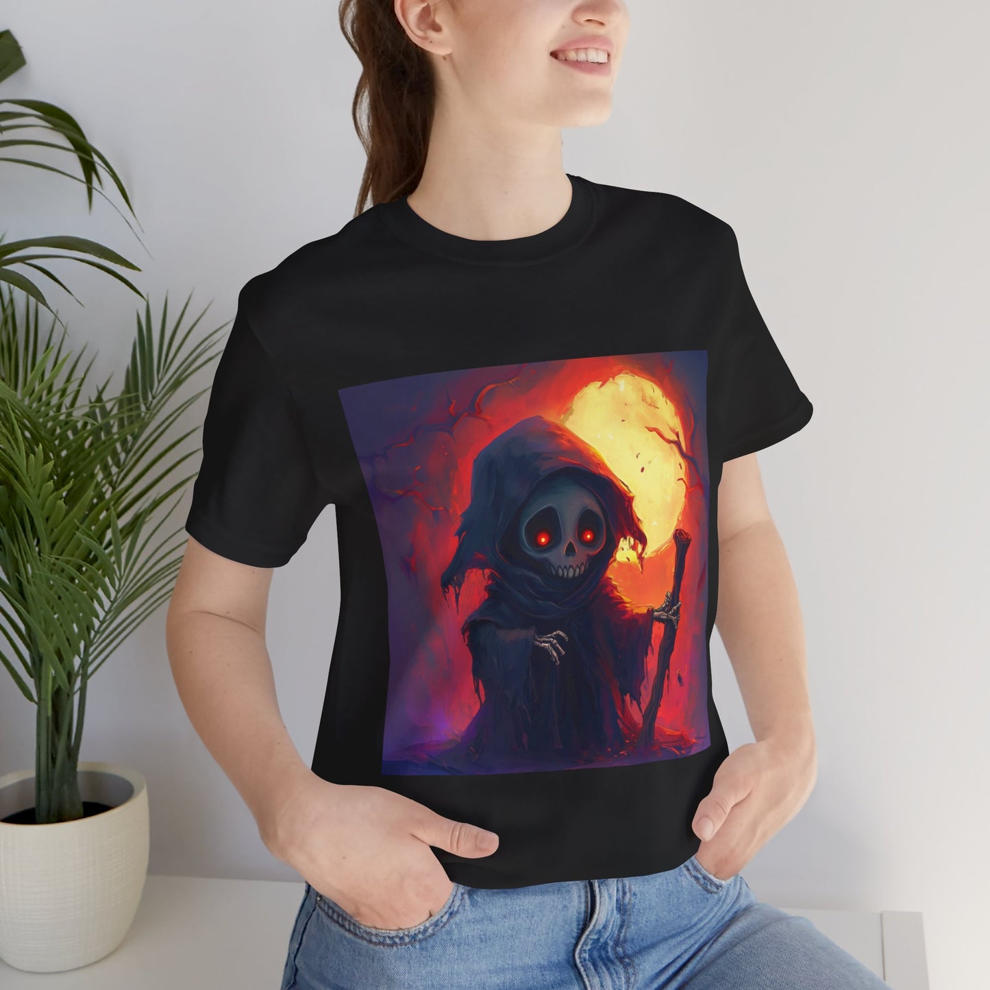 Haunting Grim Reaper Unisex Jersey Short Sleeve Tee