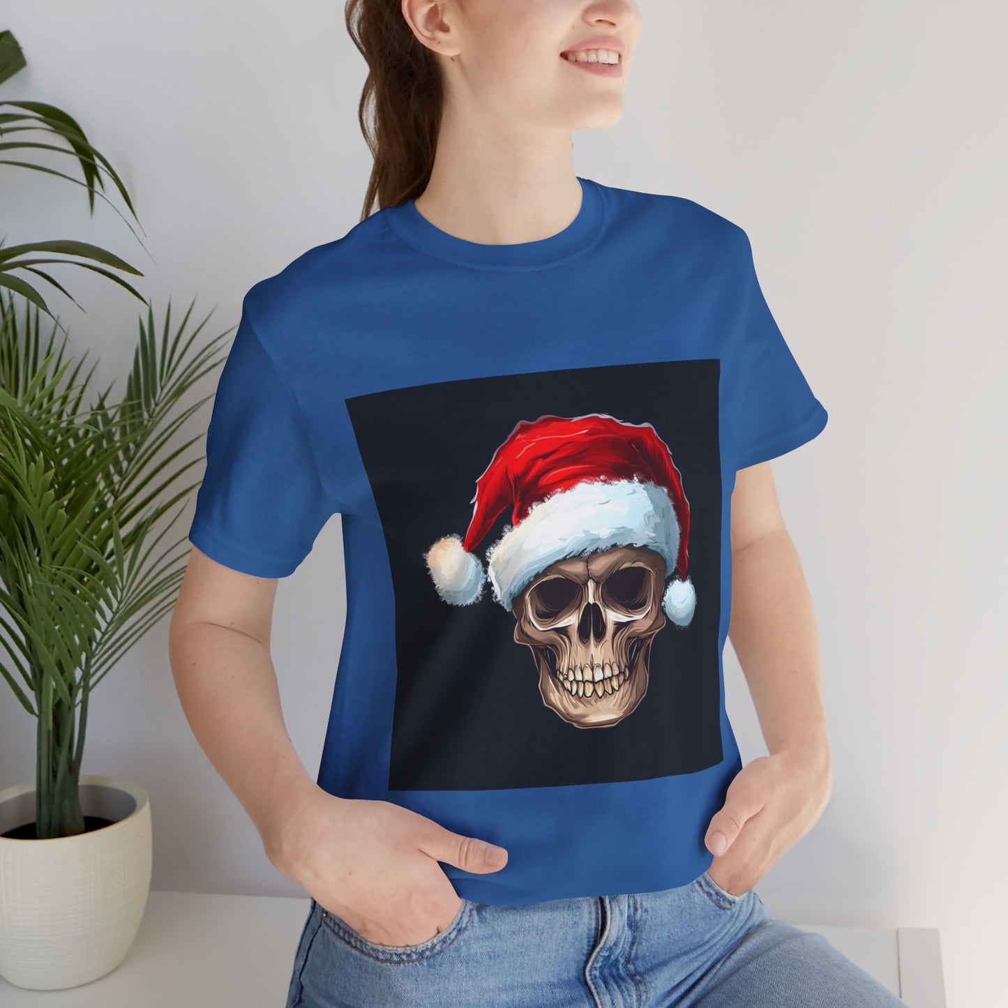 Santa Hat Skull Unisex Jersey Tee