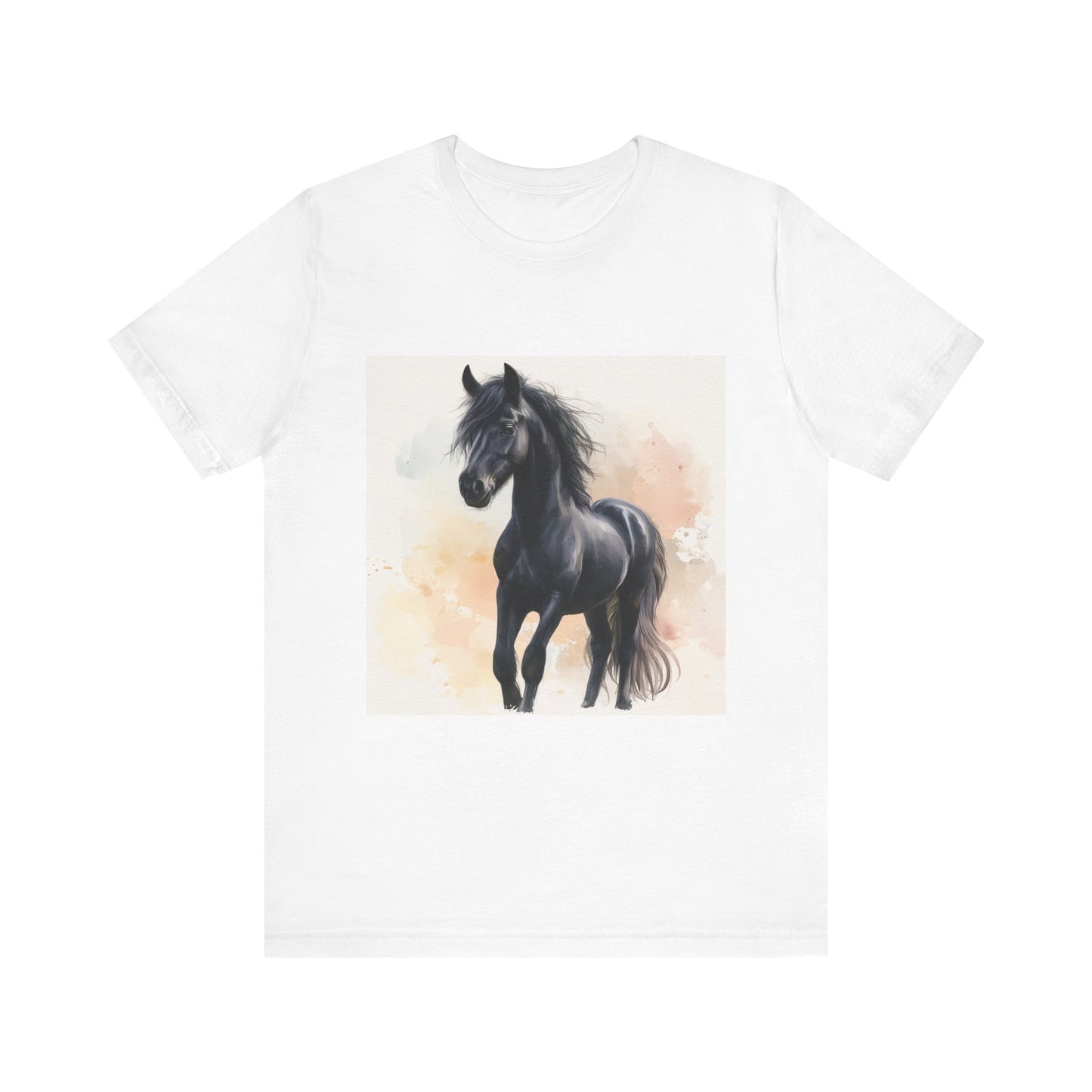 Playful Black Horse Unisex Jersey Short Sleeve Tee