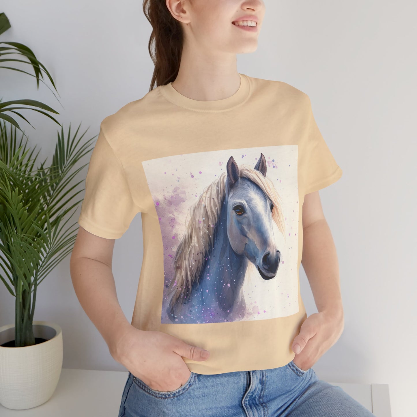 Baby White Horse Unisex Jersey Short Sleeve Tee