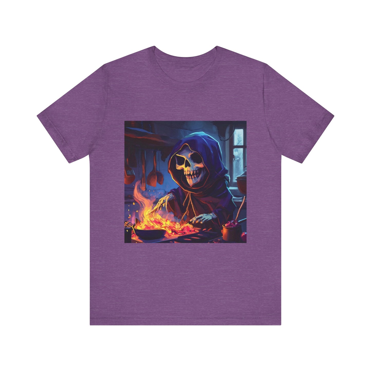 Grim Reaper Cooking Unisex Jersey Short Sleeve Tee