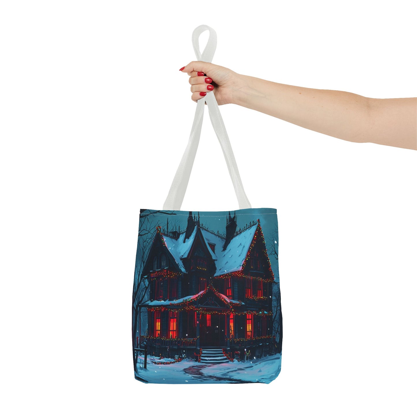 Festive Haunted House Tote Bag (AOP)