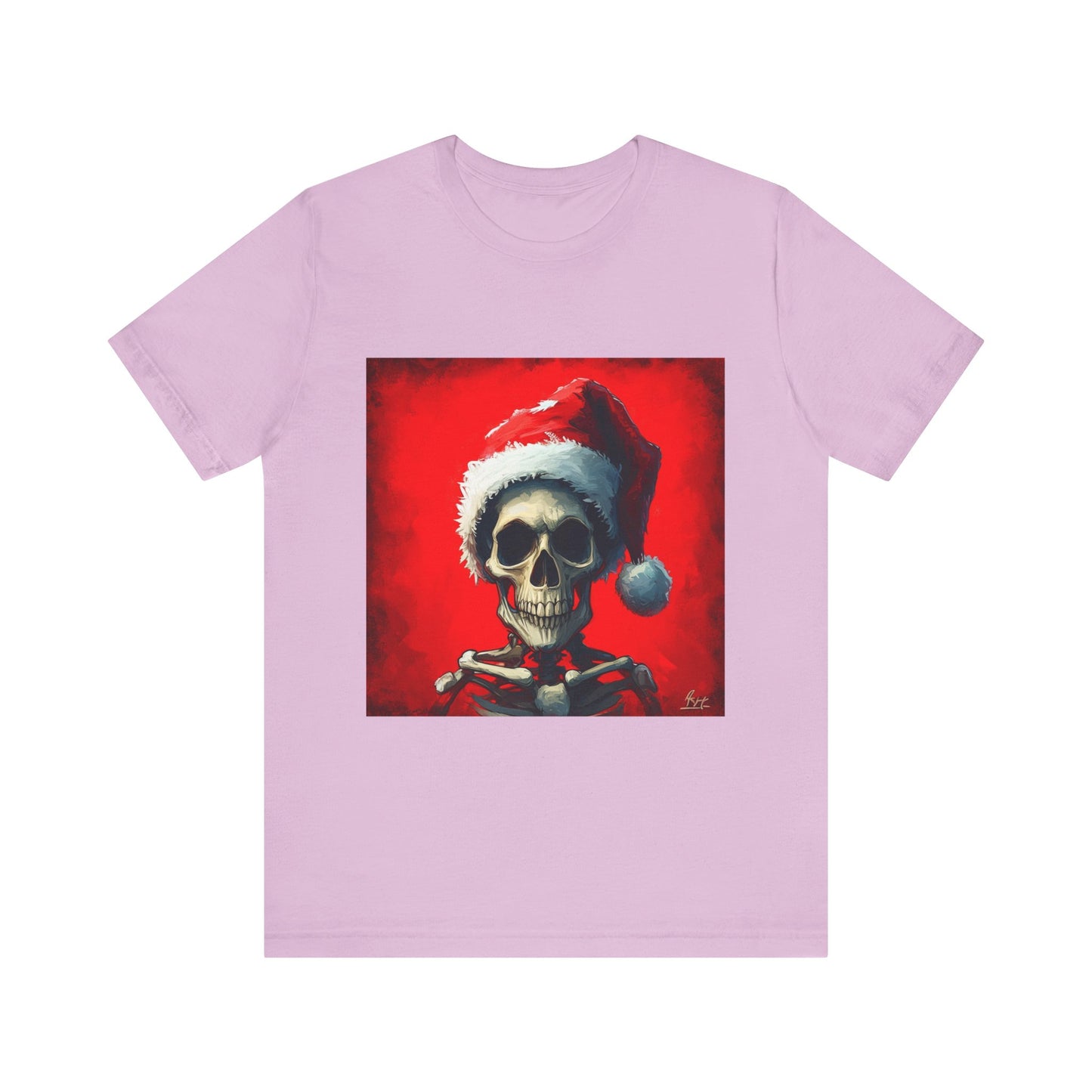 Dark Spooky Skeleton Santa Unisex Jersey Tee