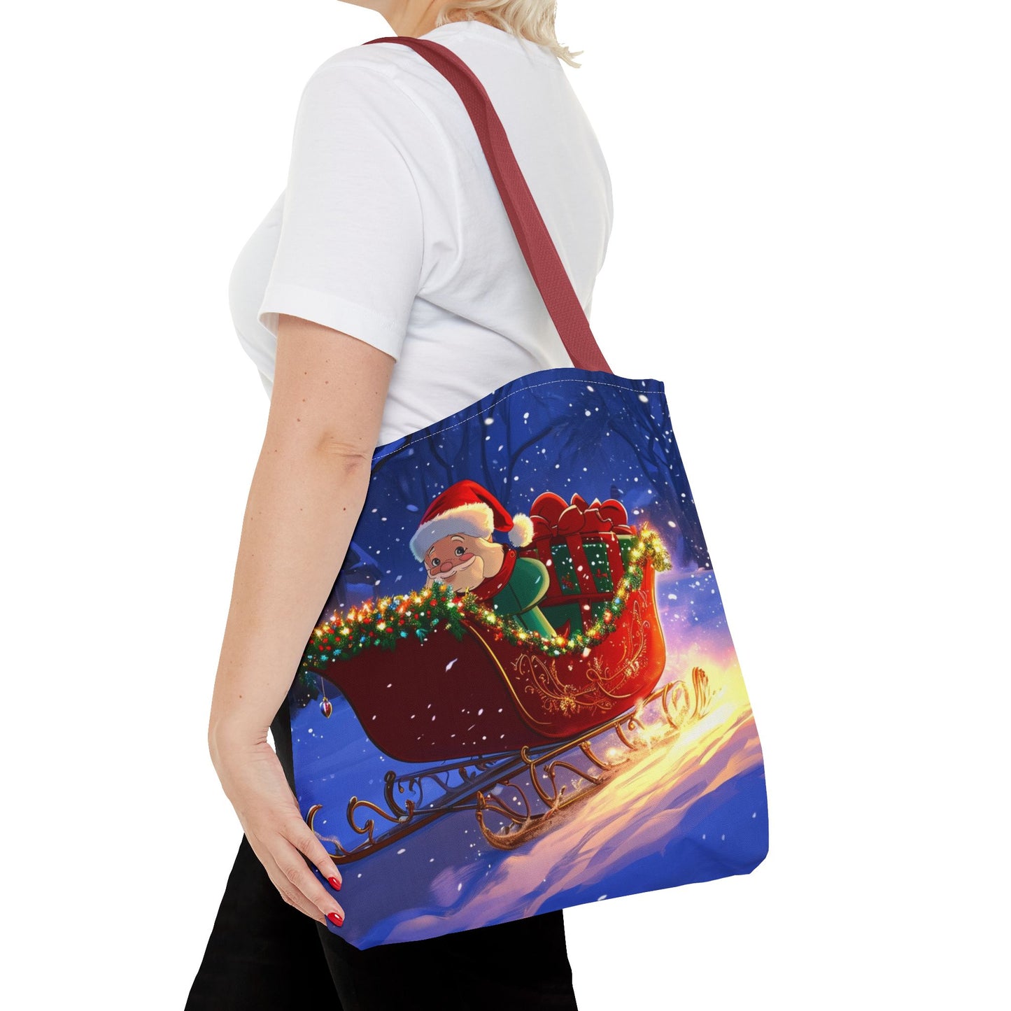 Cute Cartoon Santa Tote Bag (AOP)