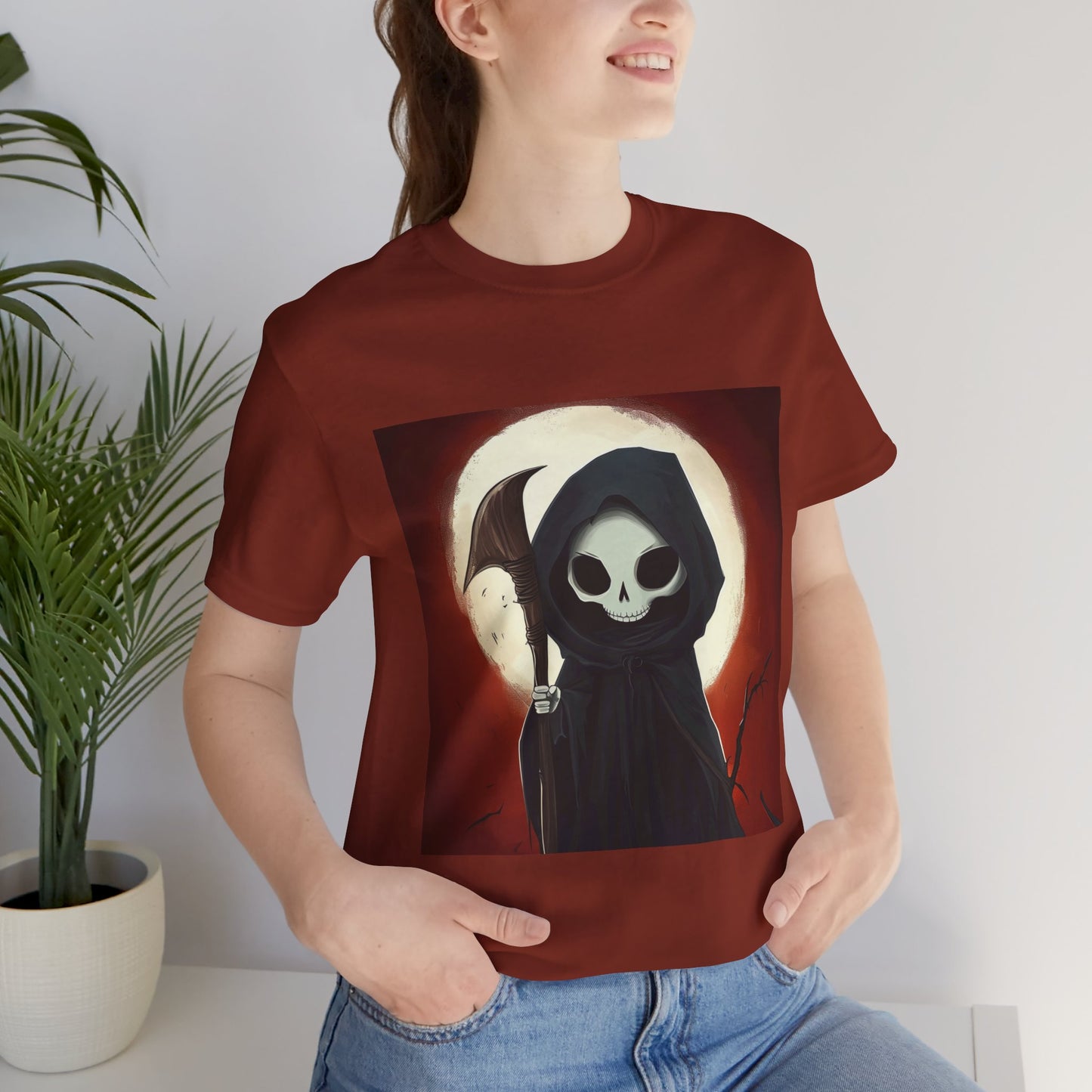 Cute Grim Reaper Unisex Jersey Short Sleeve Tee