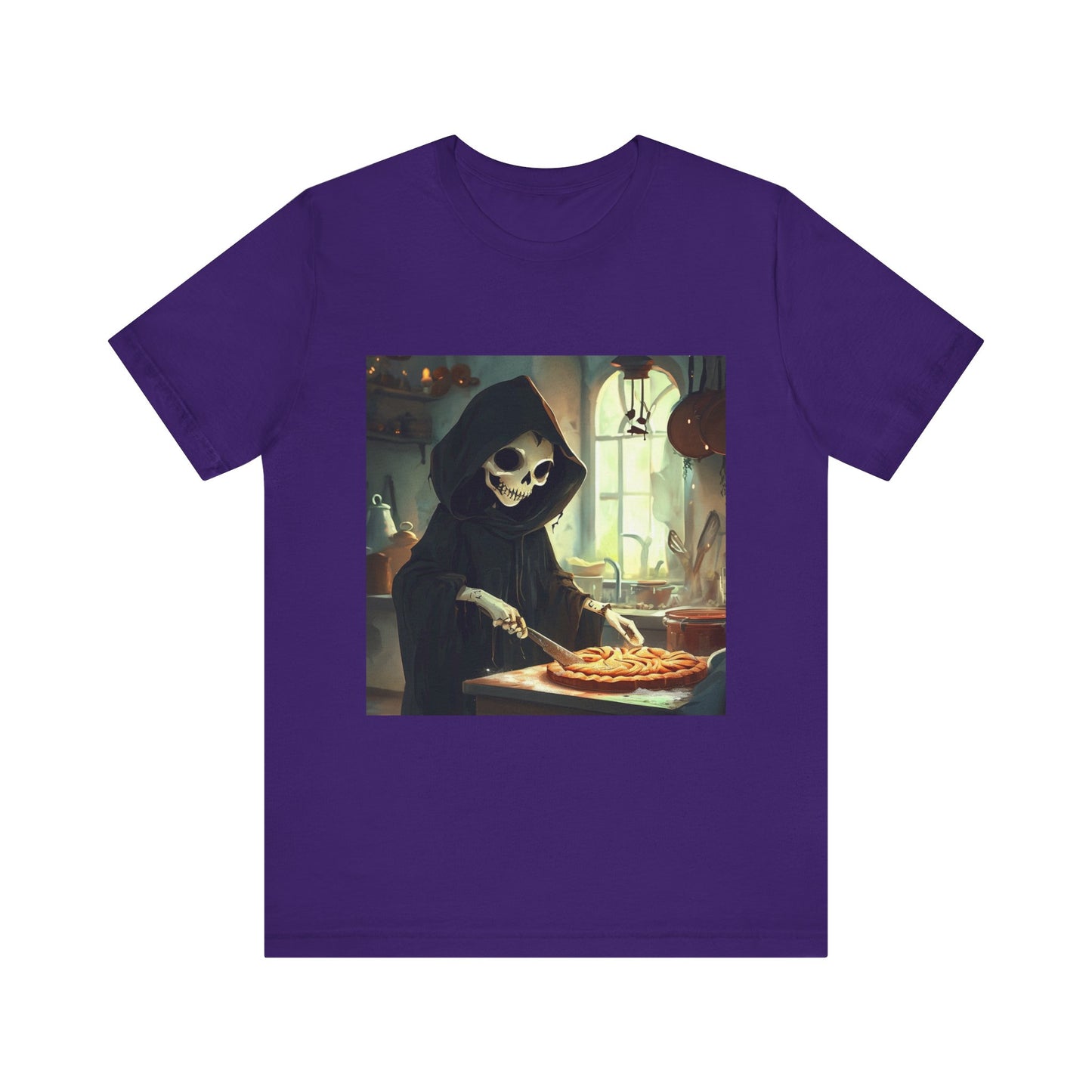 Grim Reaper Baking Pie Unisex Jersey Short Sleeve Tee