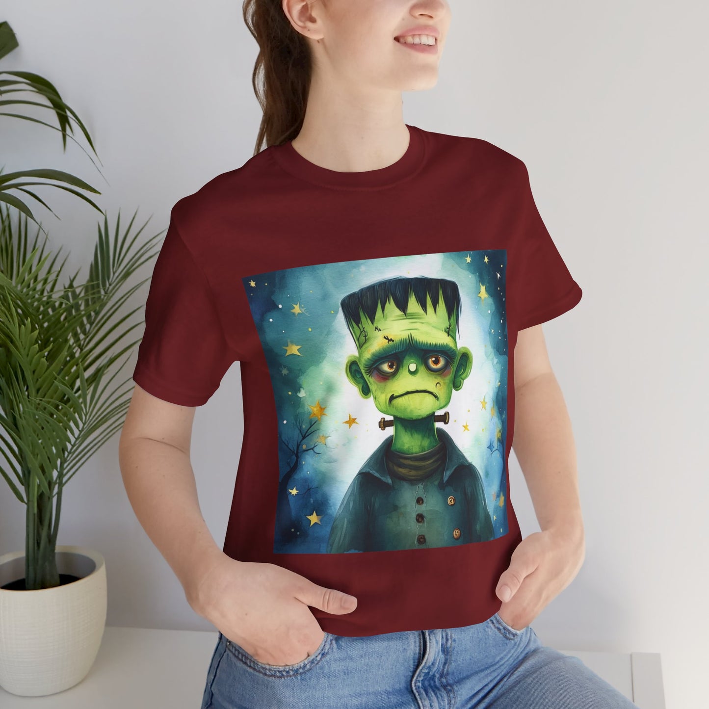 Cute Frankenstein Monster Unisex Jersey Short Sleeve Tee