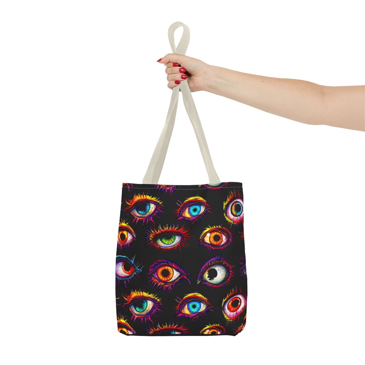 Colorful Spooky Eye Pattern Tote Bag (AOP)