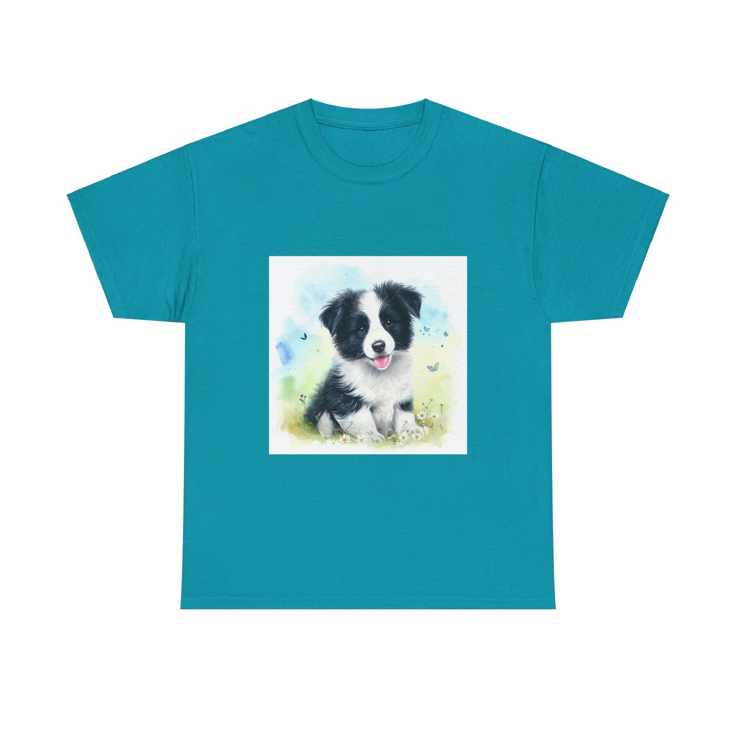 Border Collie Puppy Unisex Heavy Cotton Tee