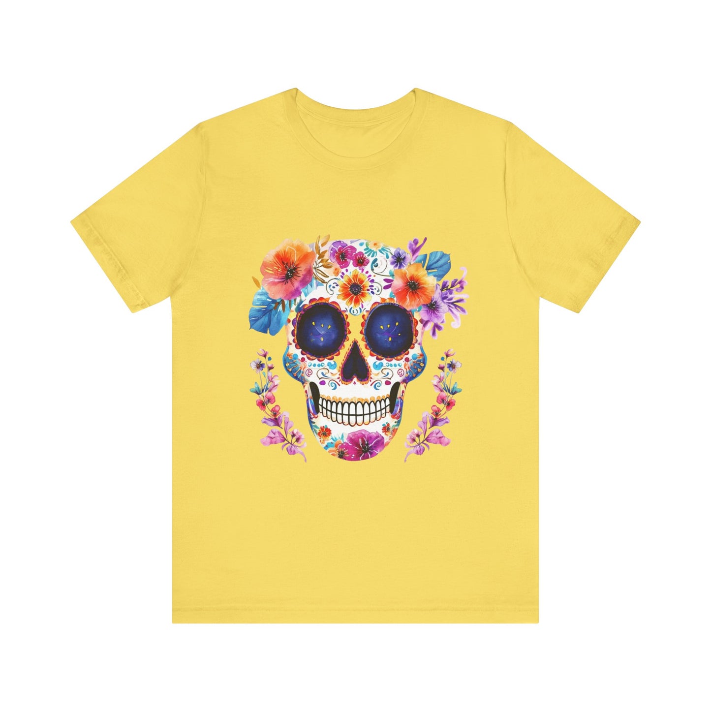 Day of the dead sugar skull Unisex Jersey Short Sleeve Tee