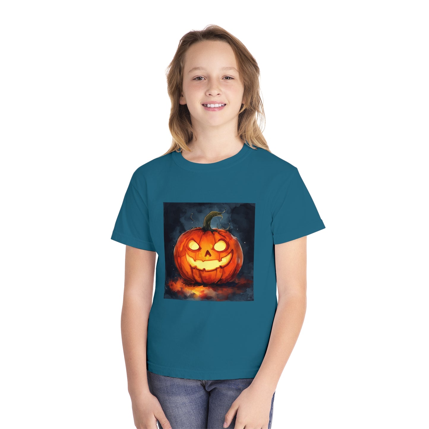 Cute Creepy Jack o' Lantern Youth Midweight Tee