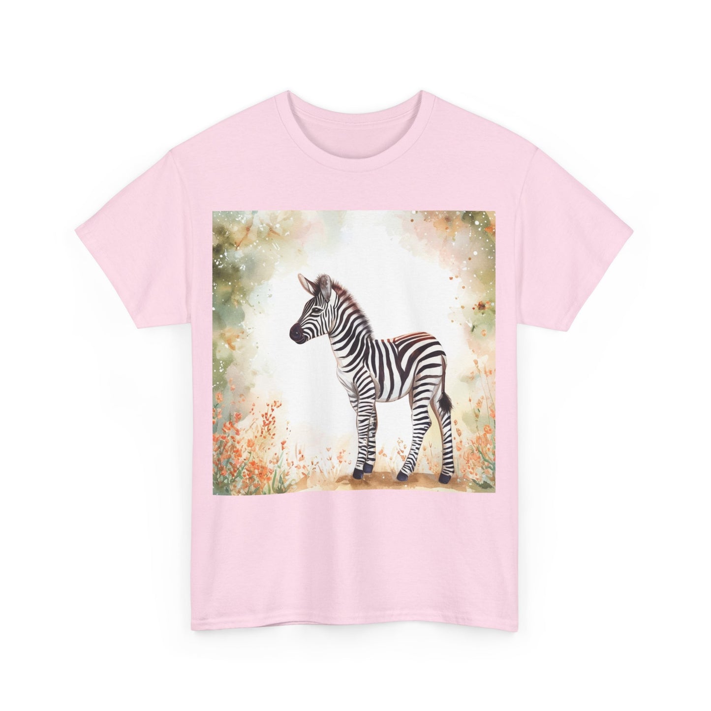 Playful Zebra Unisex Heavy Cotton Tee