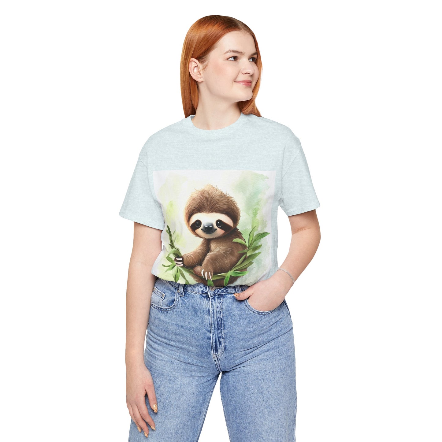 Playful Sloth Unisex Jersey Short Sleeve Tee