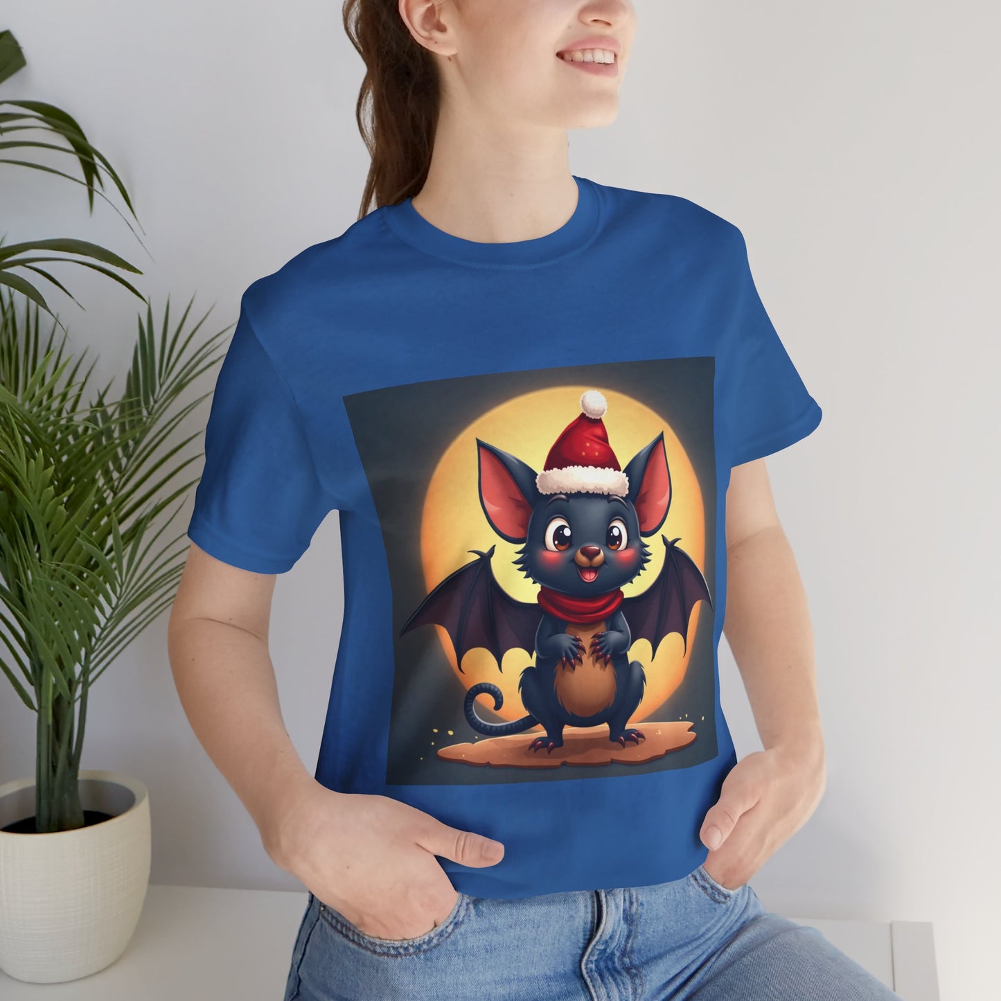 Spooky Christmas Bat Unisex Jersey Tee