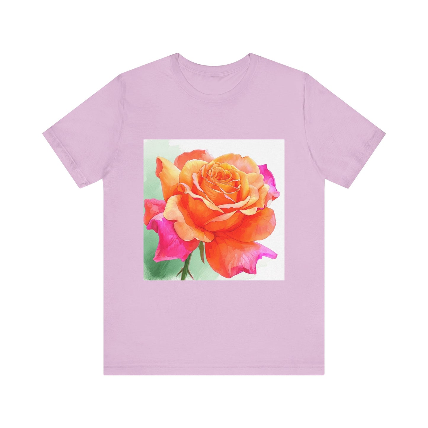 Radiant Rose Art Unisex Jersey Tee - Vibrant Rose Design