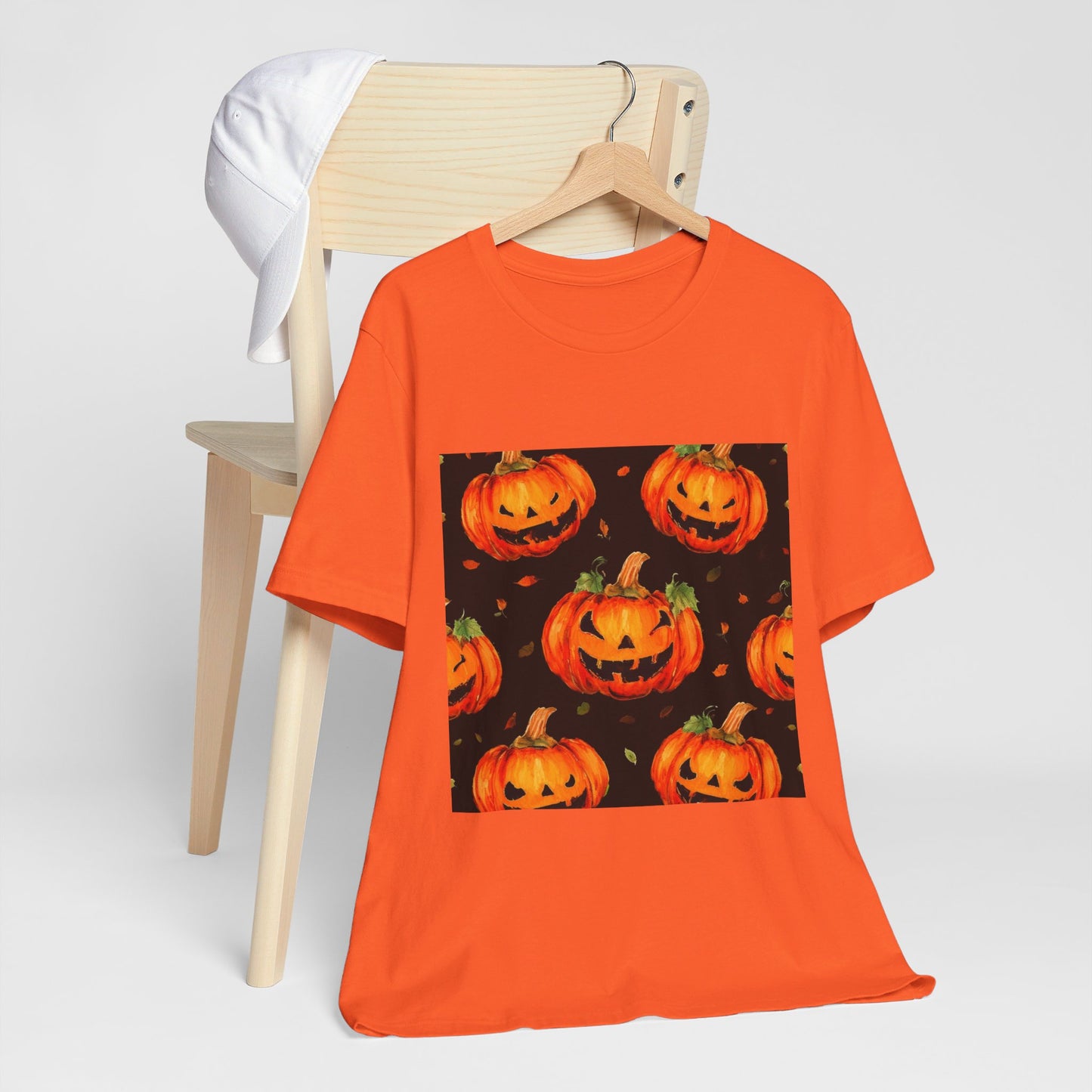 Happy Pumpkin Pattern Unisex Jersey Short Sleeve Tee