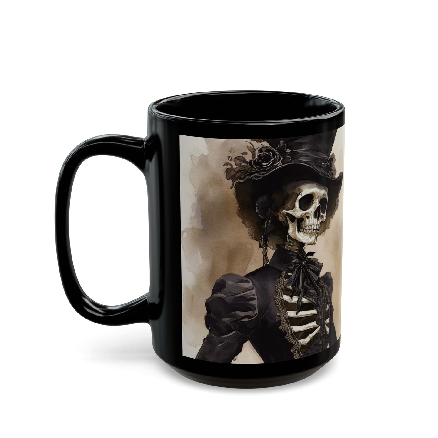 Victorian Skeletons Black Mug (11oz, 15oz)