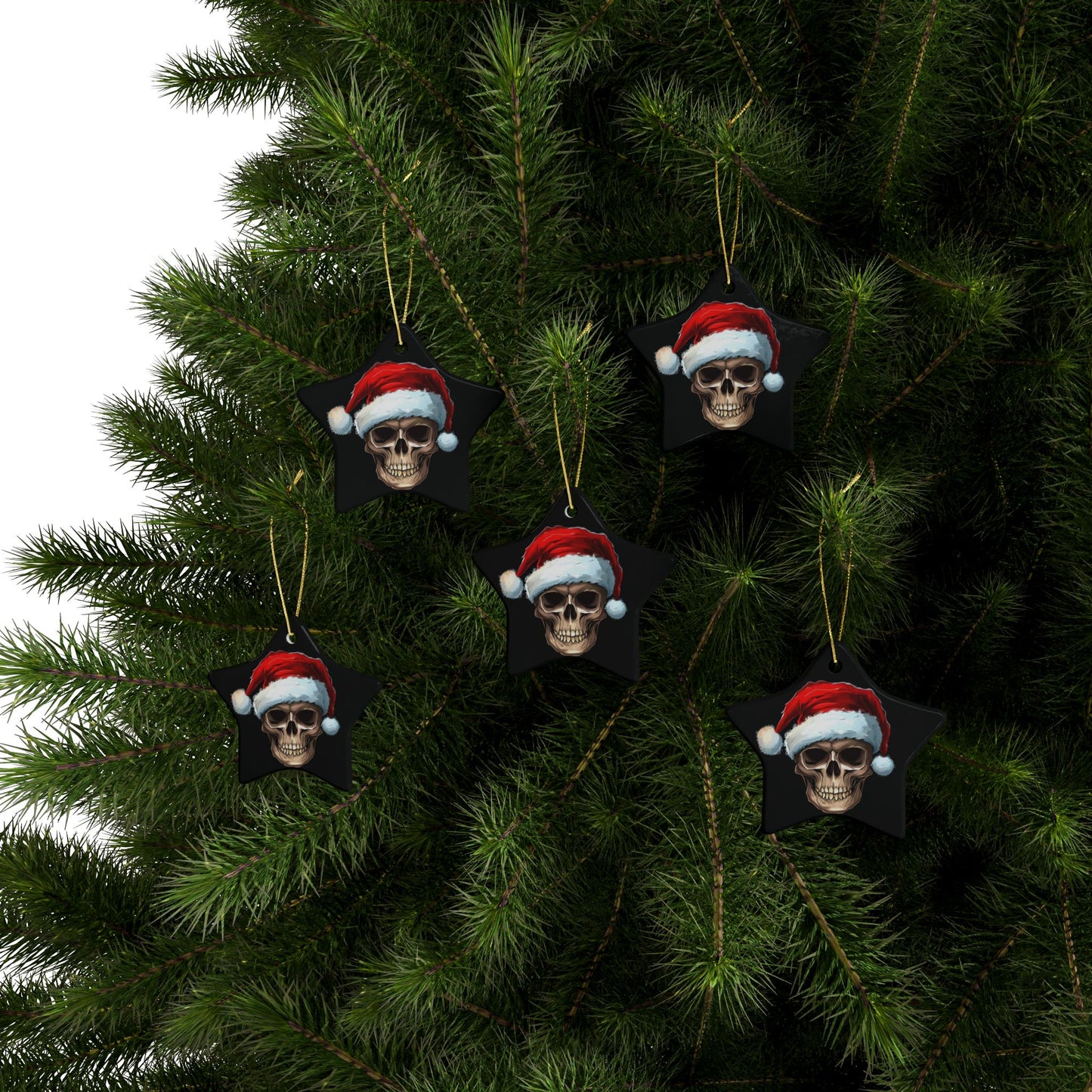 Goth Holidays Tree Ceramic Ornaments (1pcs, 5pcs, 10pcs, 20pcs)