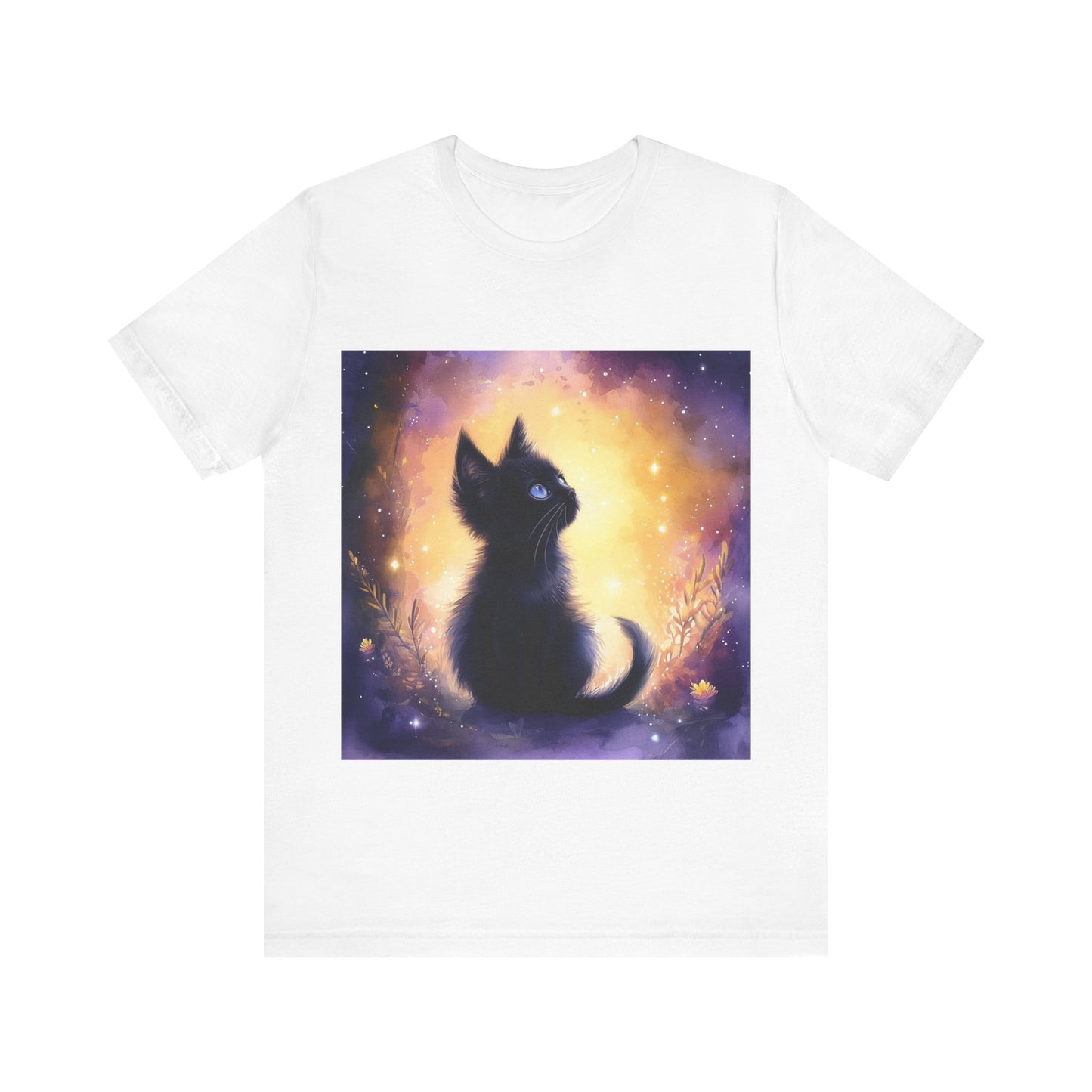 Galaxy Black Kitten Unisex Jersey Short Sleeve Tee