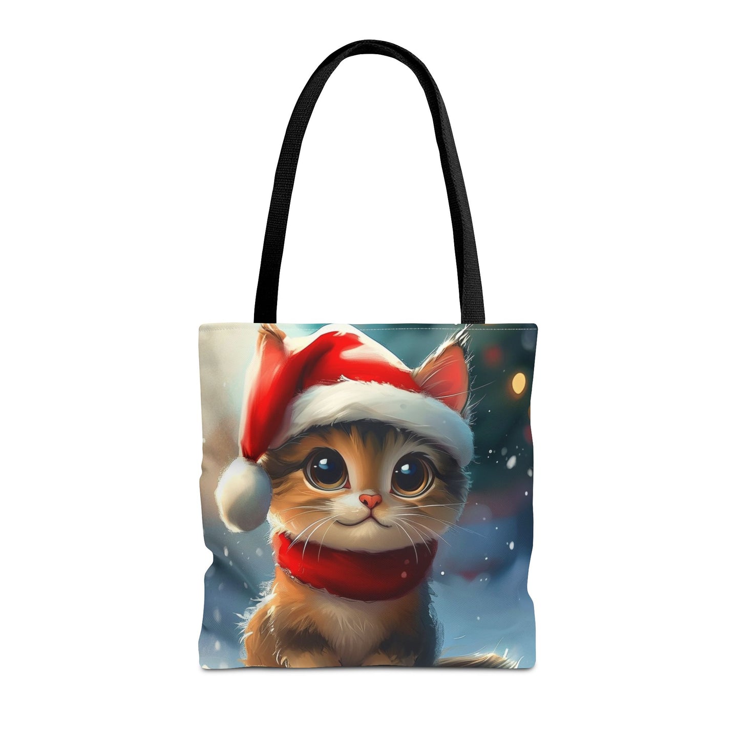 Cute Festive Kitten Tote Bag (AOP)