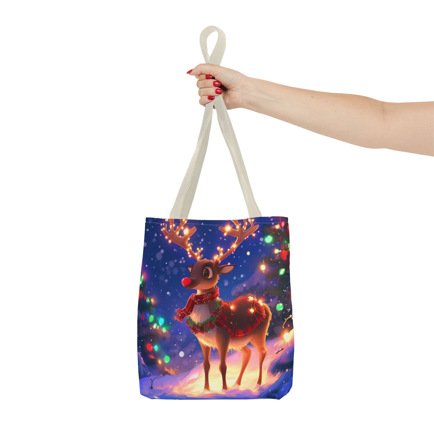 Red Nose Reindeer Tote Bag (AOP)