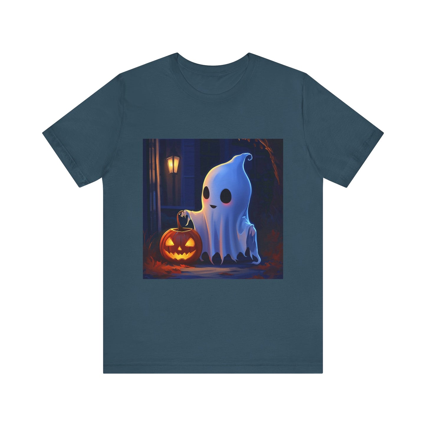 Cute Ghost Trick or Treating Unisex Jersey Short Sleeve Tee