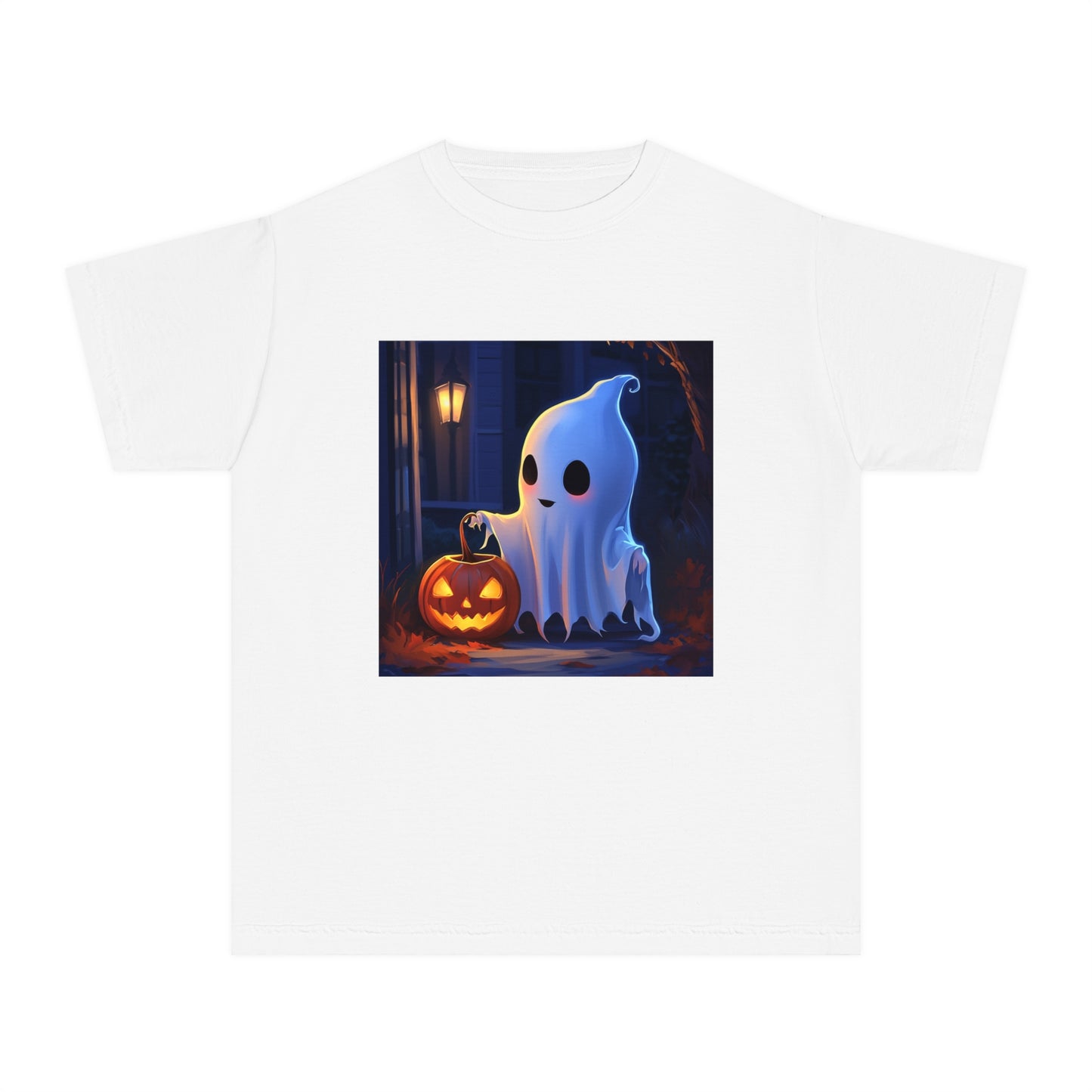 Cute Ghost Trick or Treating Youth Midweight Tee