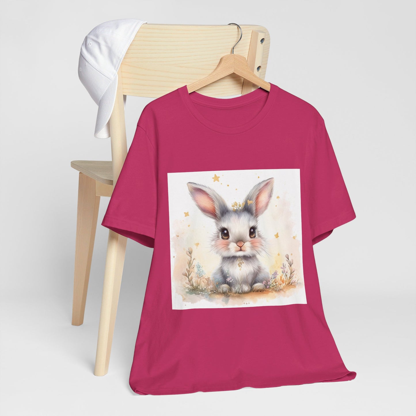 Cute fluffy bunny Unisex Jersey Short Sleeve Tee